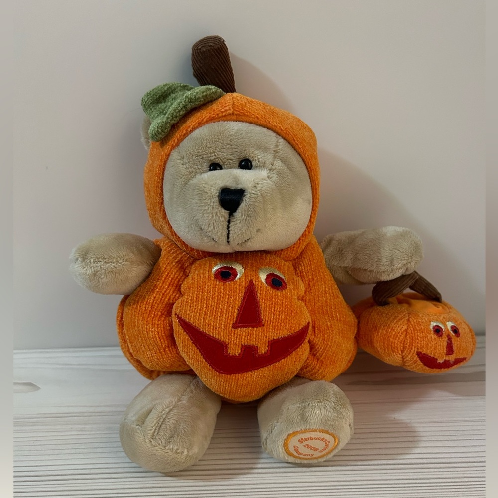 Starbucks Bearista Halloween Pumpkin Bear 2008 77th Edition